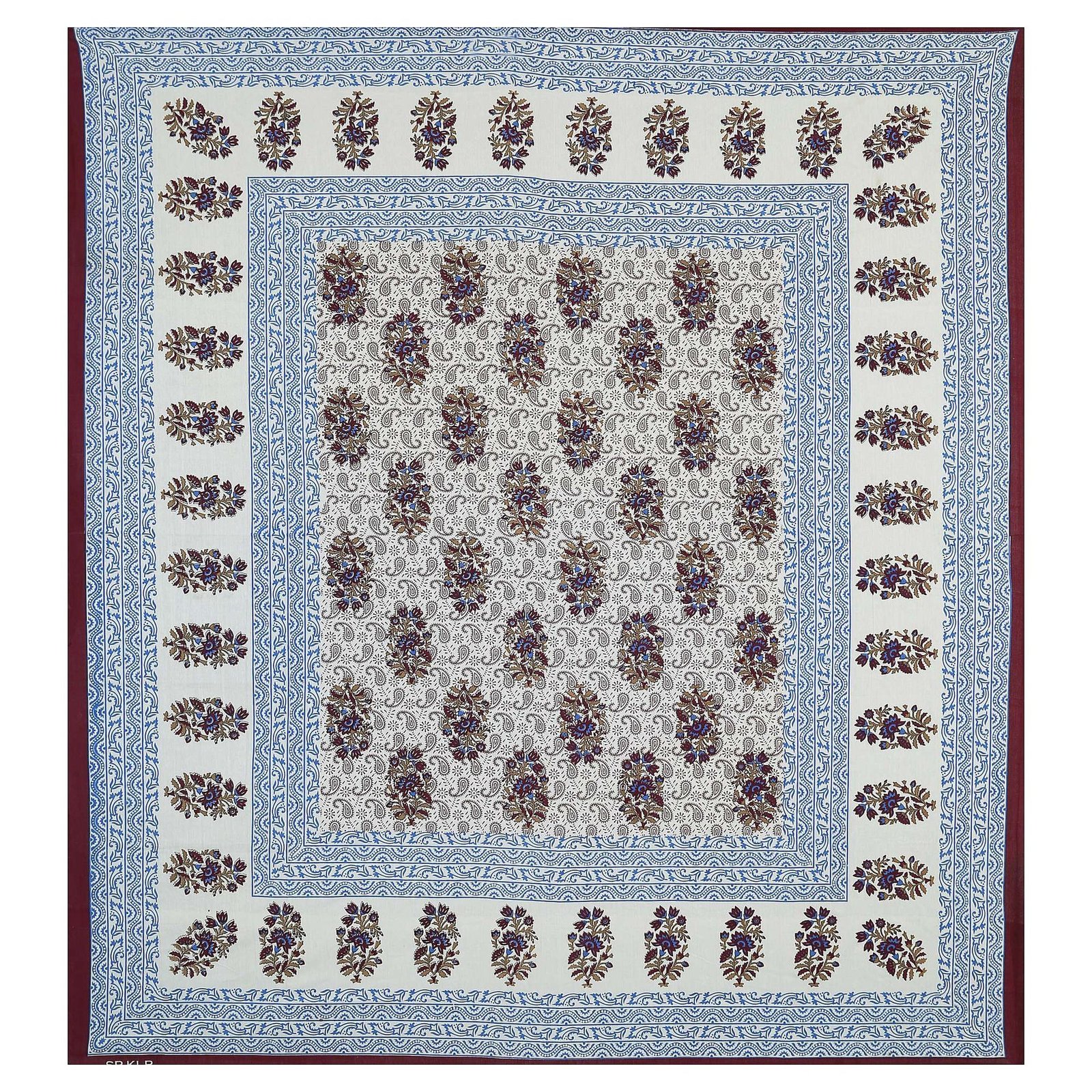 100% Pure Cotton Traditional  Printed Bedsheet for Double Bed King Size Bedsheet with 2 Pillow Covers