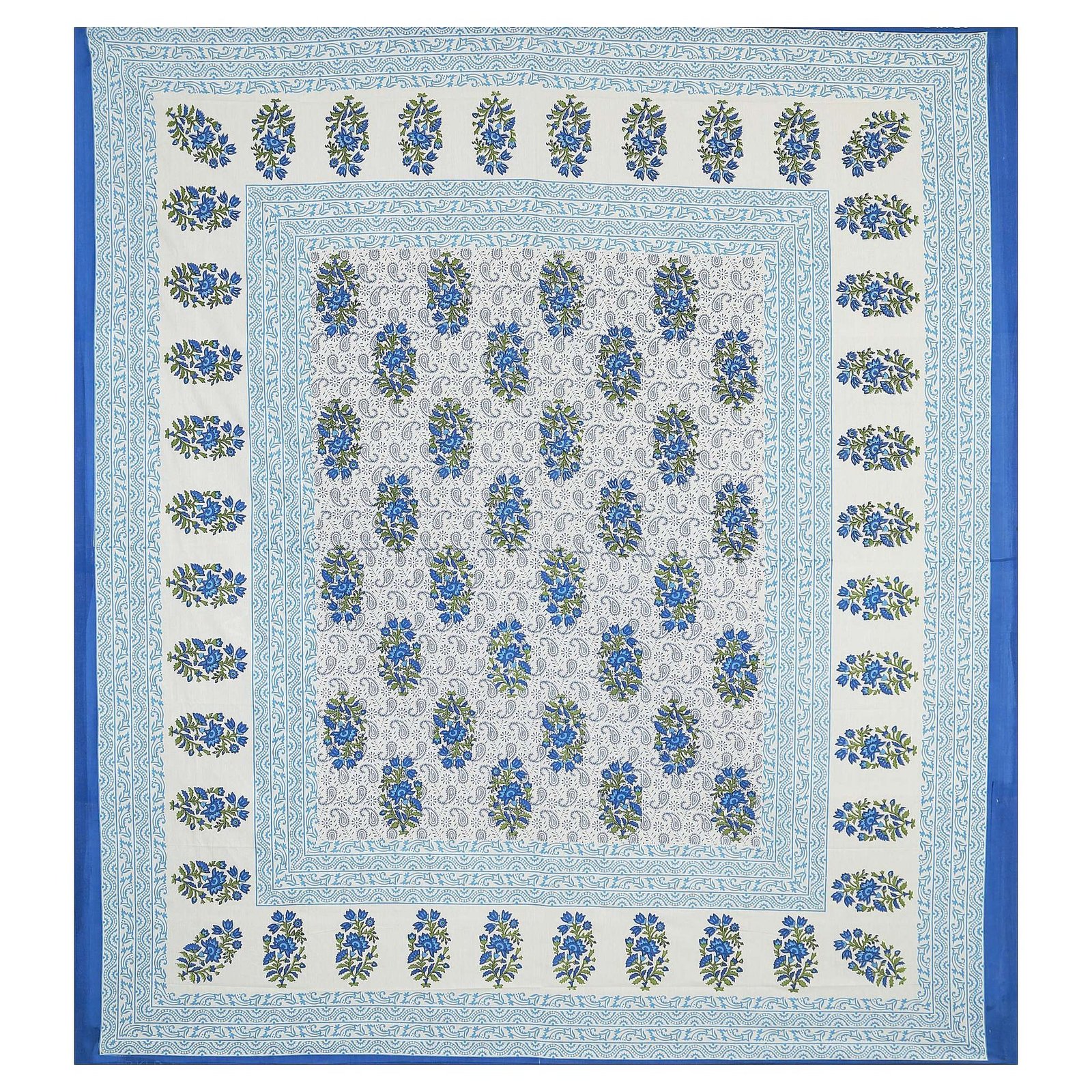 100% Pure Cotton Traditional  Printed Bedsheet for Double Bed King Size Bedsheet with 2 Pillow Covers