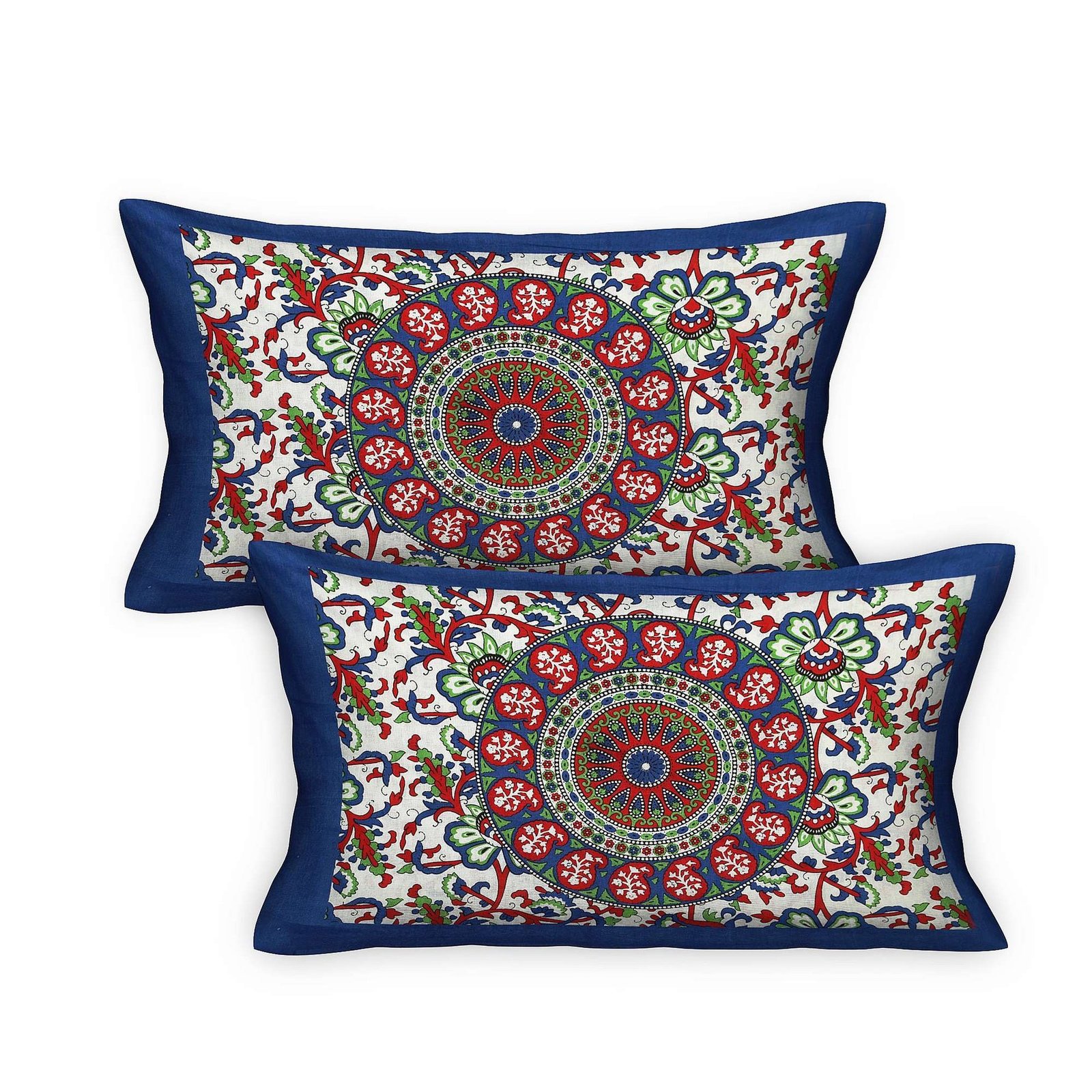 100% Pure Cotton Traditional  Printed Bedsheet for Double Bed King Size Bedsheet with 2 Pillow Covers