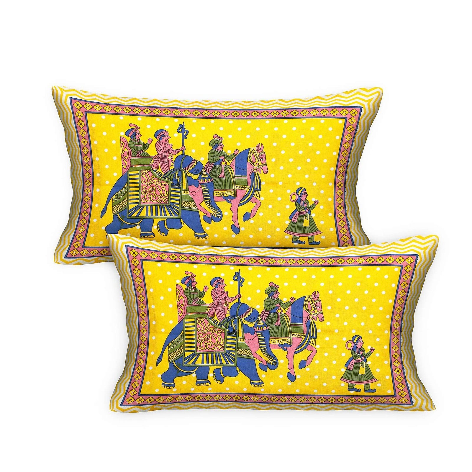 100% Pure Cotton Traditional  Printed Bedsheet for Double Bed King Size Bedsheet with 2 Pillow Covers