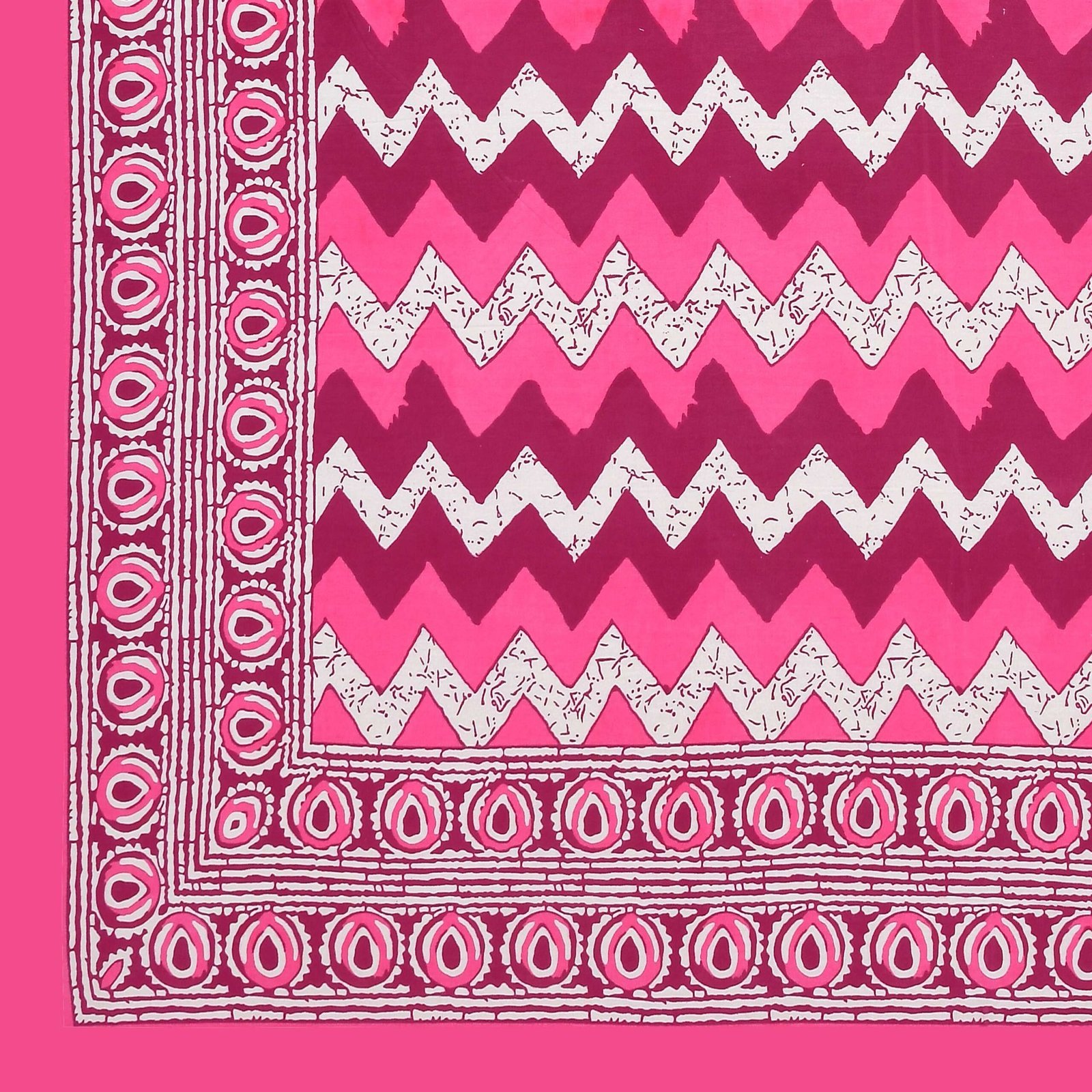 100% Pure Cotton Traditional  Printed Bedsheet for Double Bed King Size Bedsheet with 2 Pillow Covers