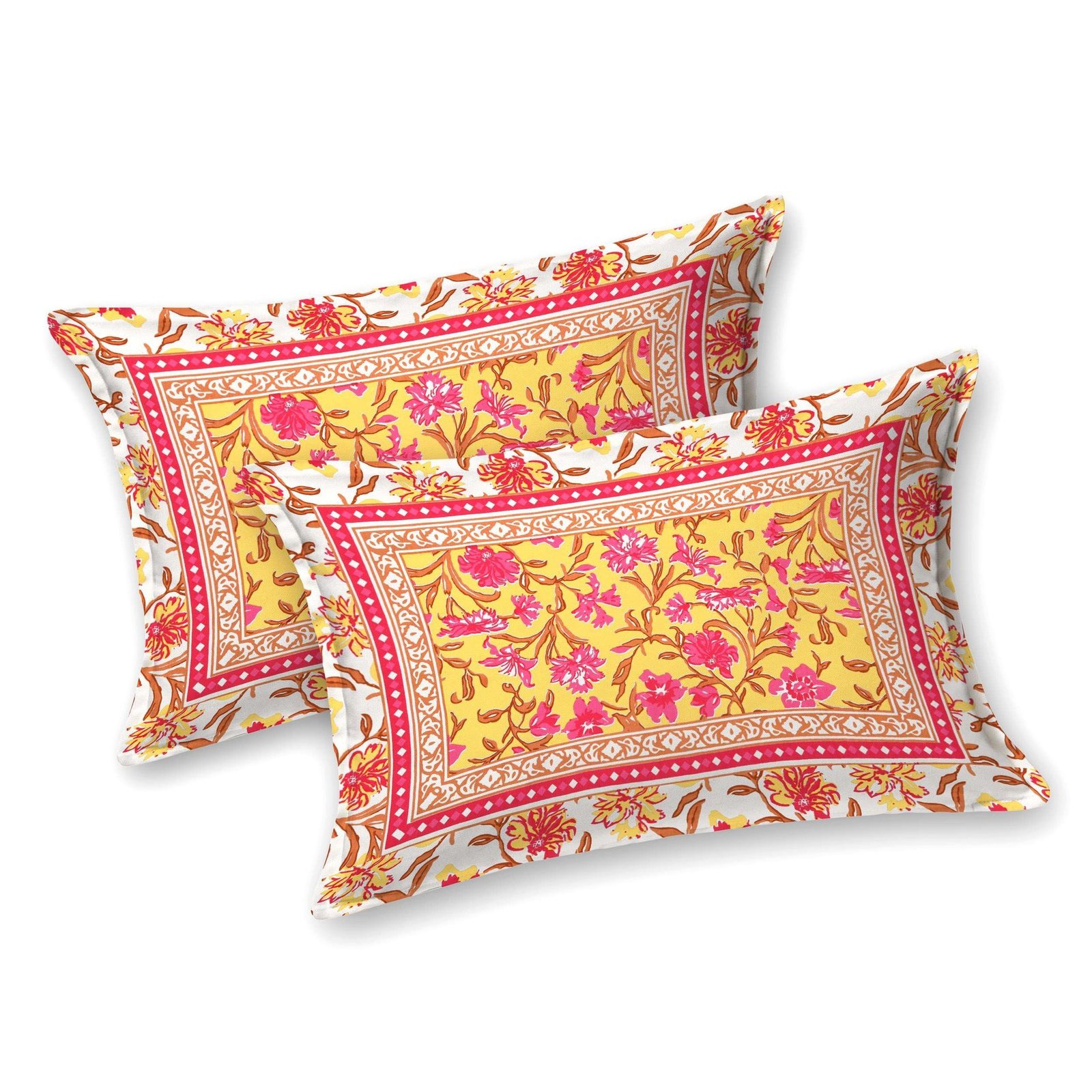 100% Pure Cotton Traditional  Printed Bedsheet for Double Bed King Size Bedsheet with 2 Pillow Covers