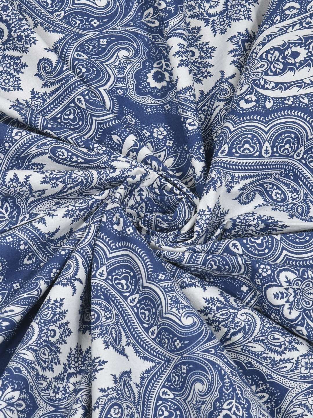 100% Pure Cotton Traditional  Printed Bedsheet for Double Bed King Size Bedsheet with 2 Pillow Covers