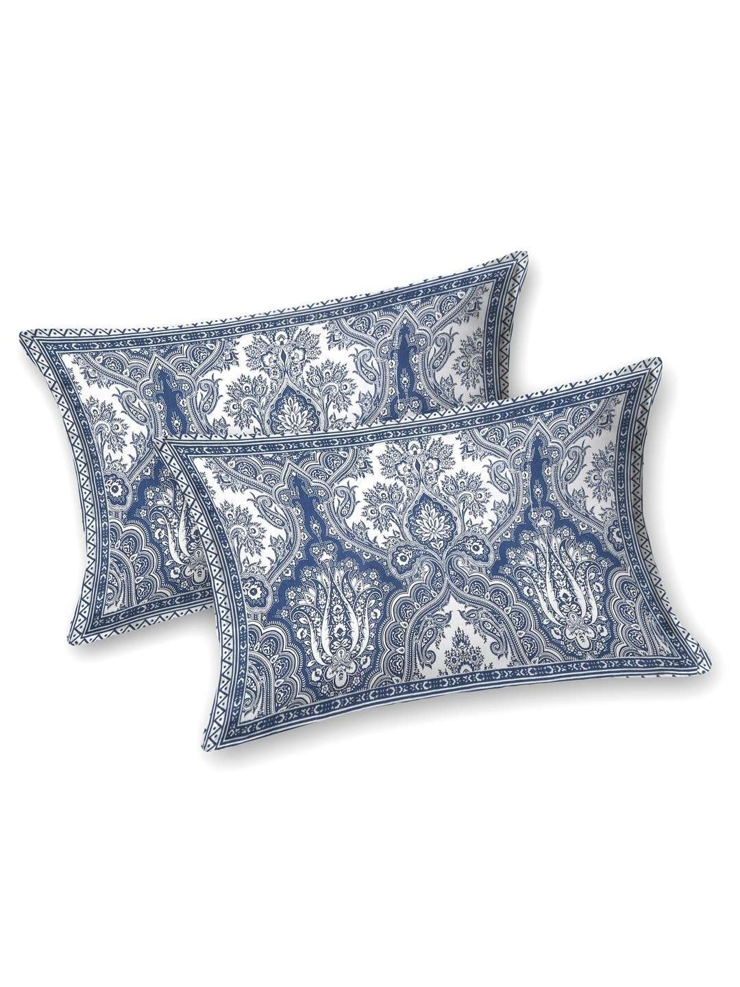 100% Pure Cotton Traditional  Printed Bedsheet for Double Bed King Size Bedsheet with 2 Pillow Covers