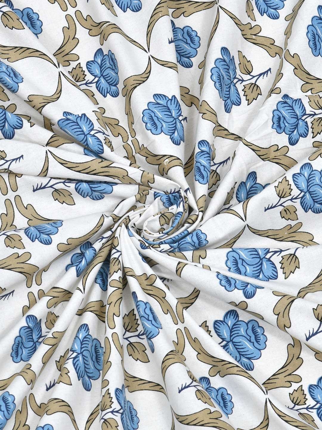 100% Pure Cotton Traditional  Printed Bedsheet for Double Bed King Size Bedsheet with 2 Pillow Covers