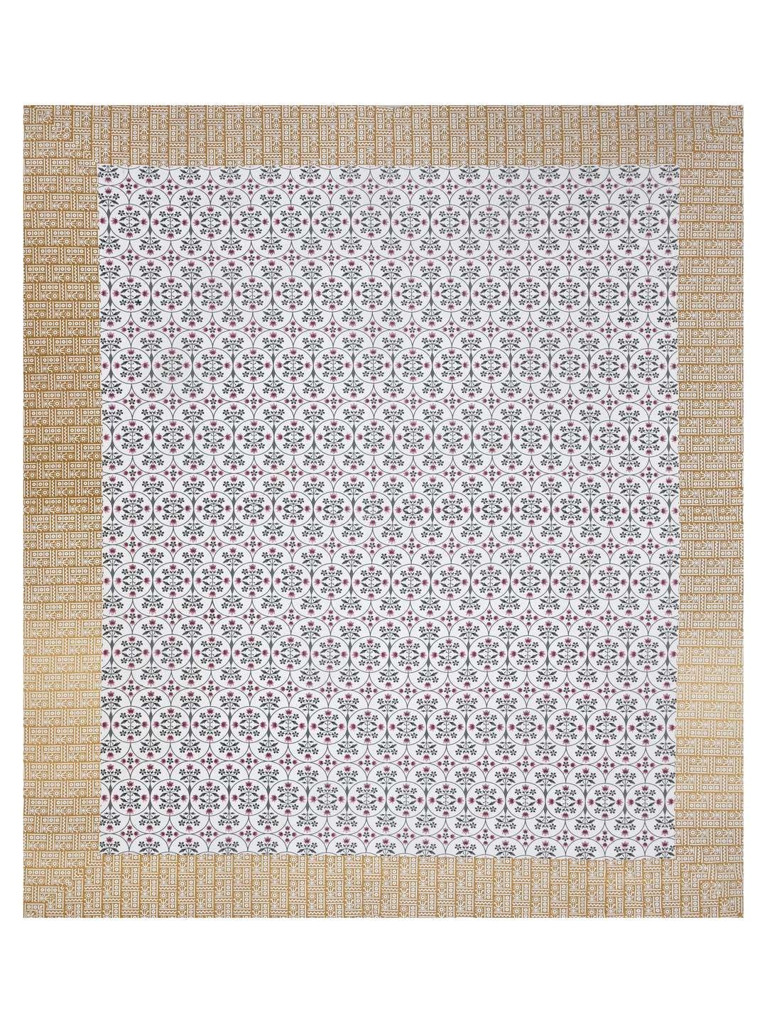100% Pure Cotton Traditional  Printed Bedsheet for Double Bed King Size Bedsheet with 2 Pillow Covers