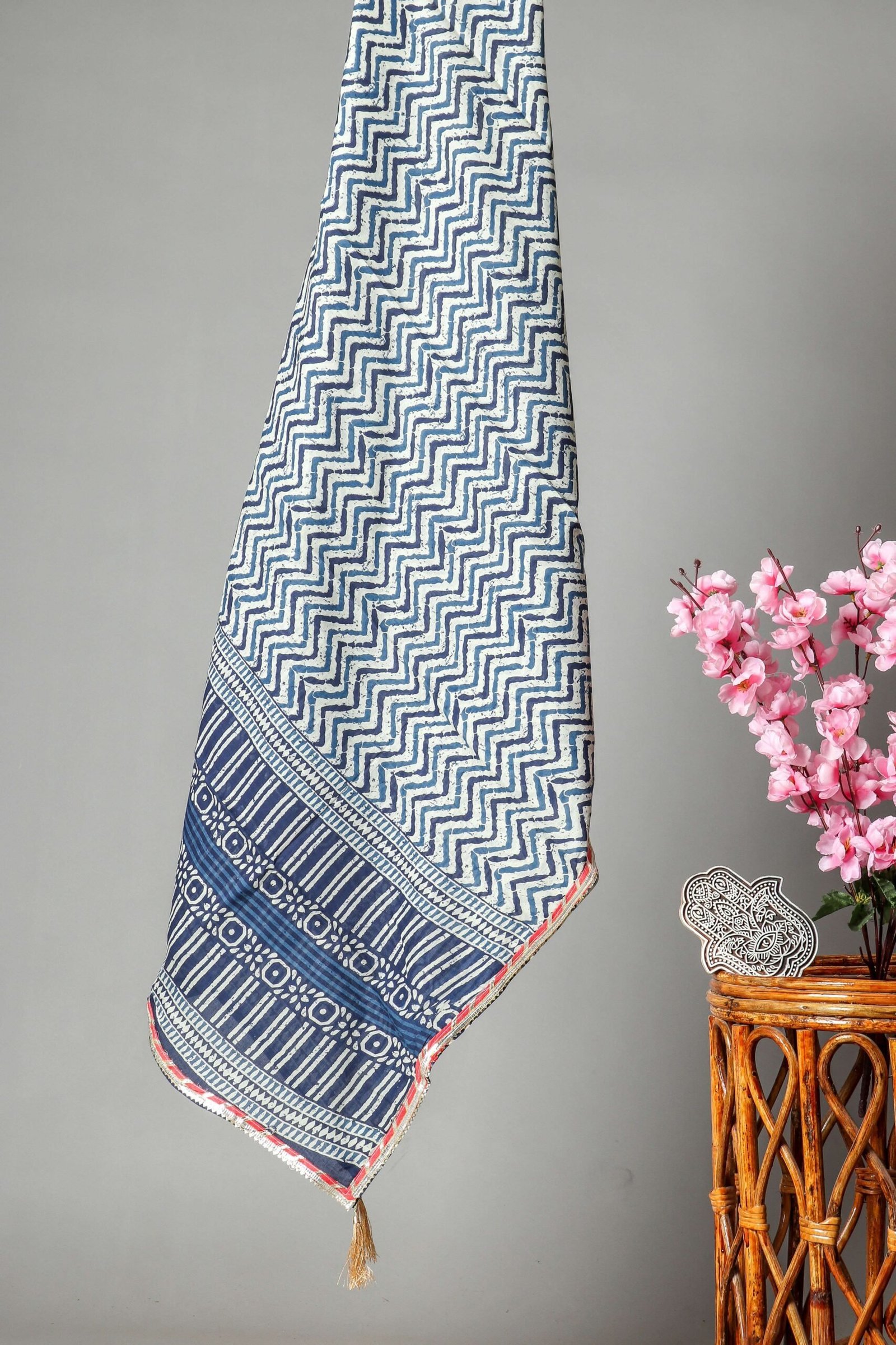 Women Pure Cotton Block Printed Dupatta Set