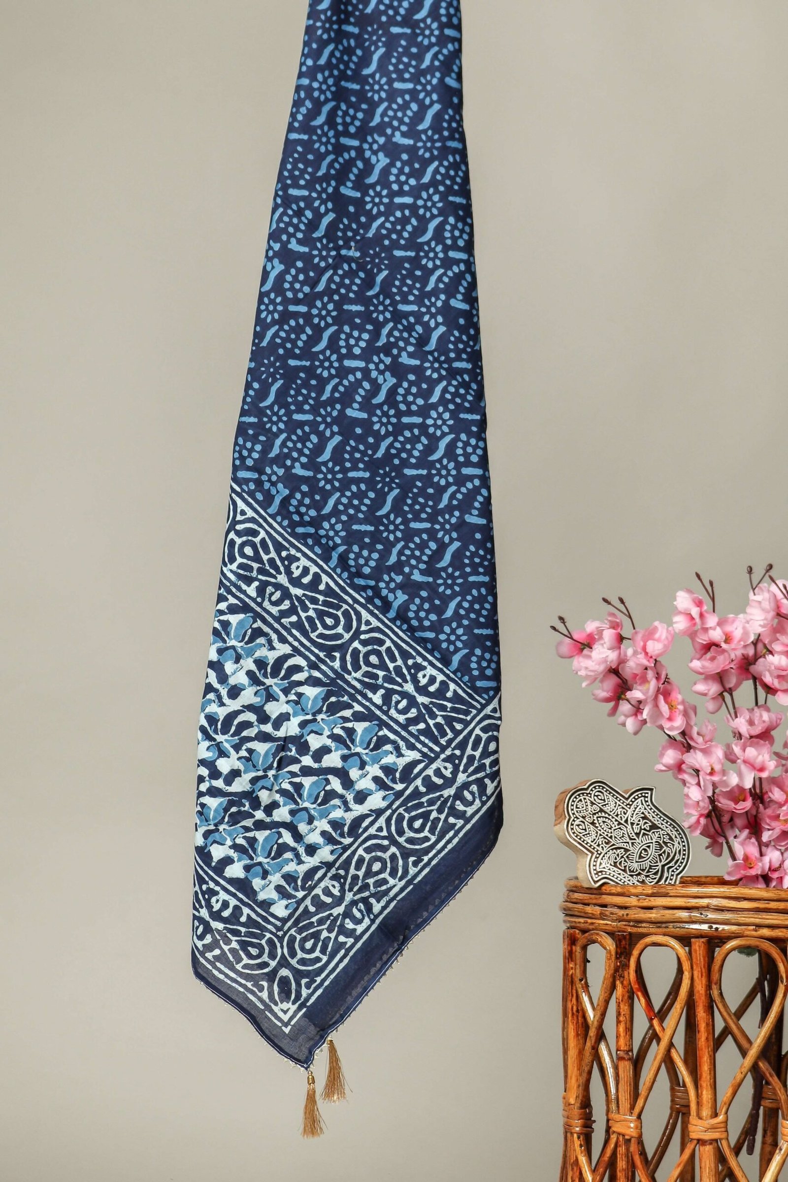 Women Pure Cotton Block Printed Dupatta Set