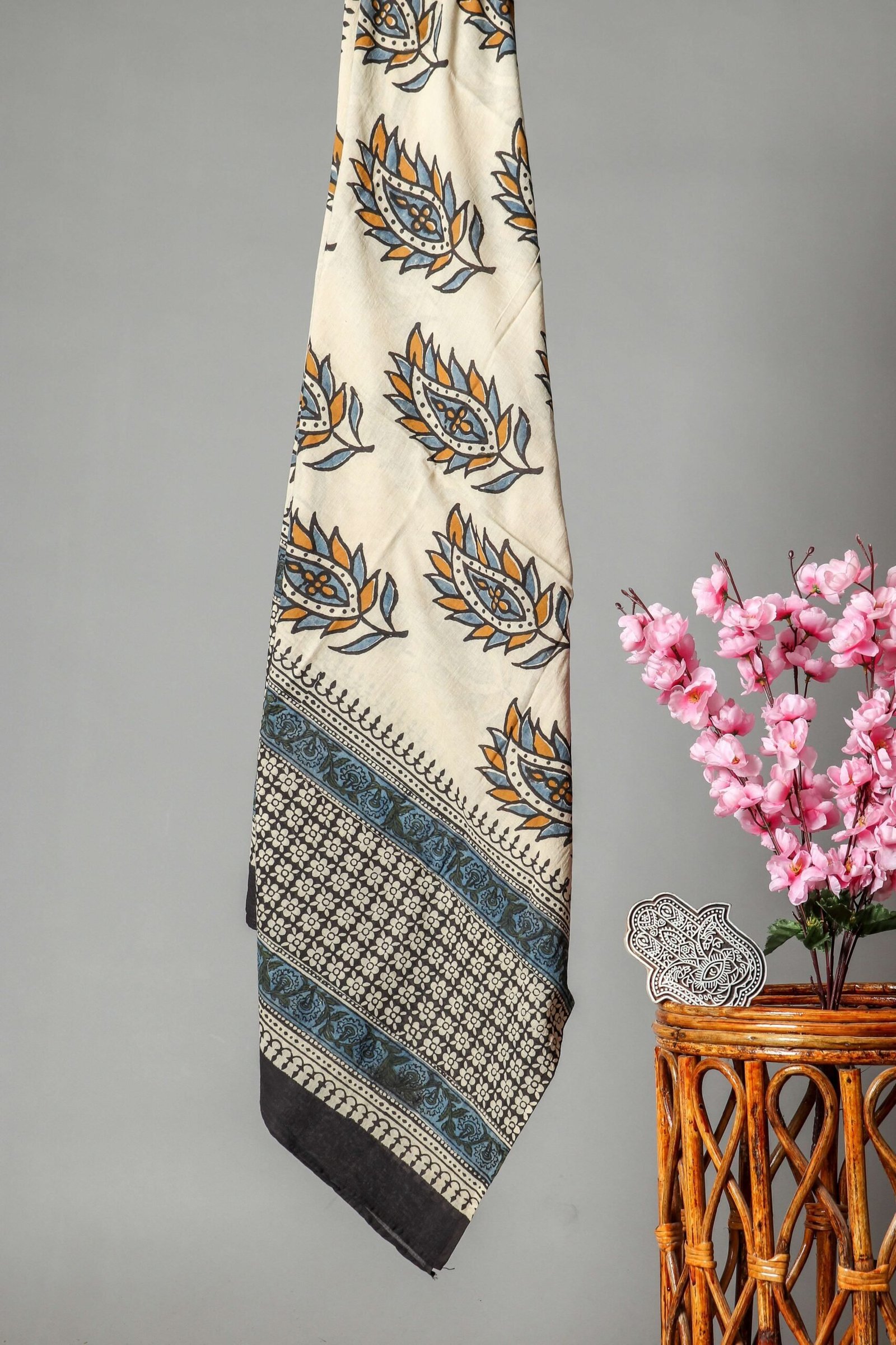 Women Pure Cotton Block Printed Dupatta Set