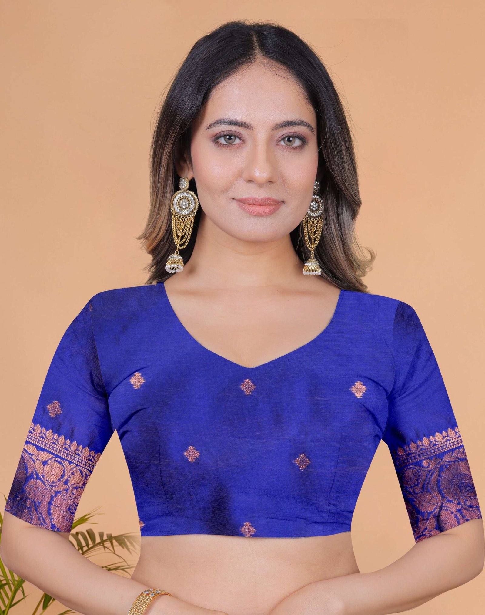 Lavender & Royal Blue Banarasi Silk Saree with Antique Gold Zari | Wedding & Festive Traditional Saree with Rich Pallu
