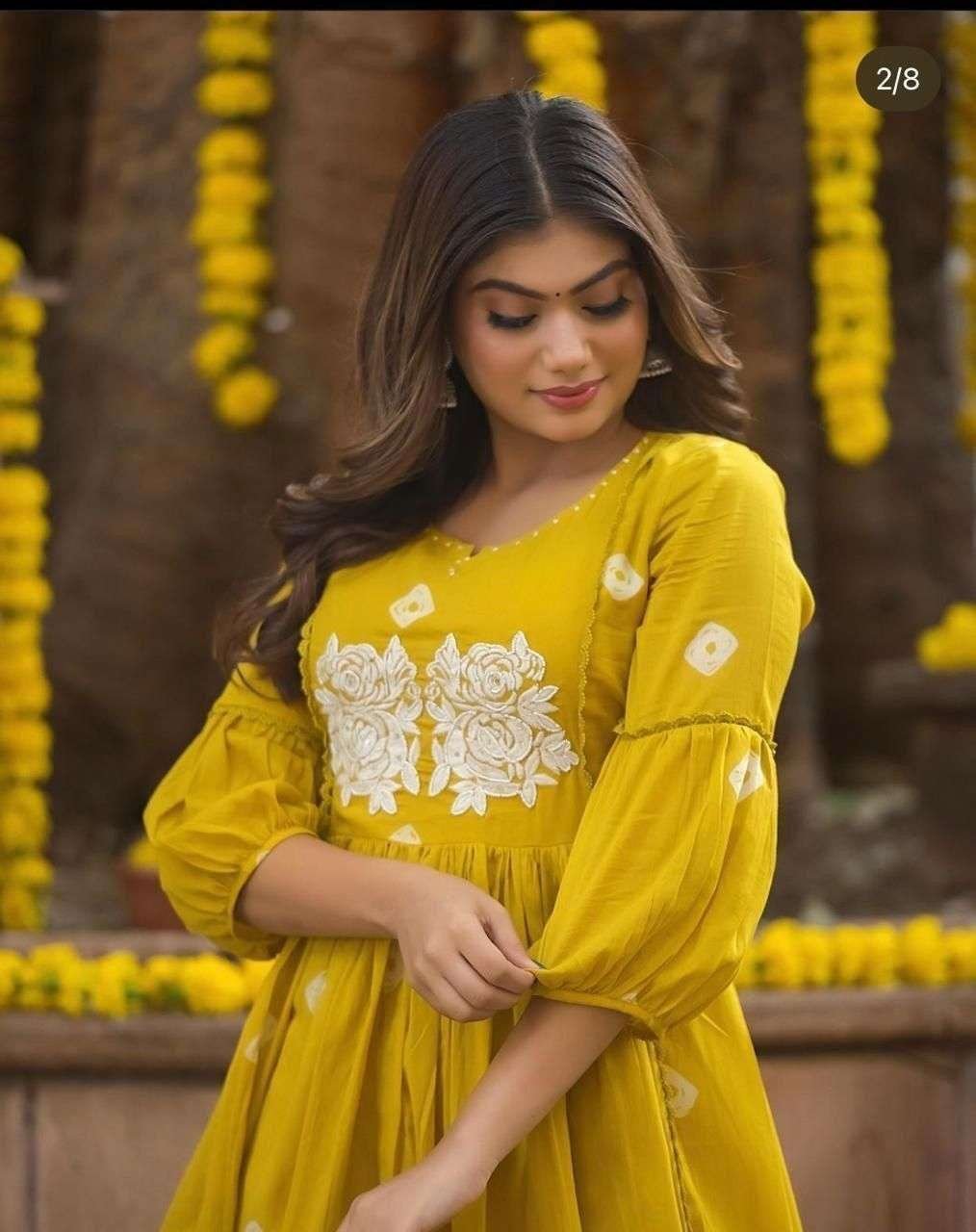 Women’s Cotton Hand Block Printed Anarkali Kurti