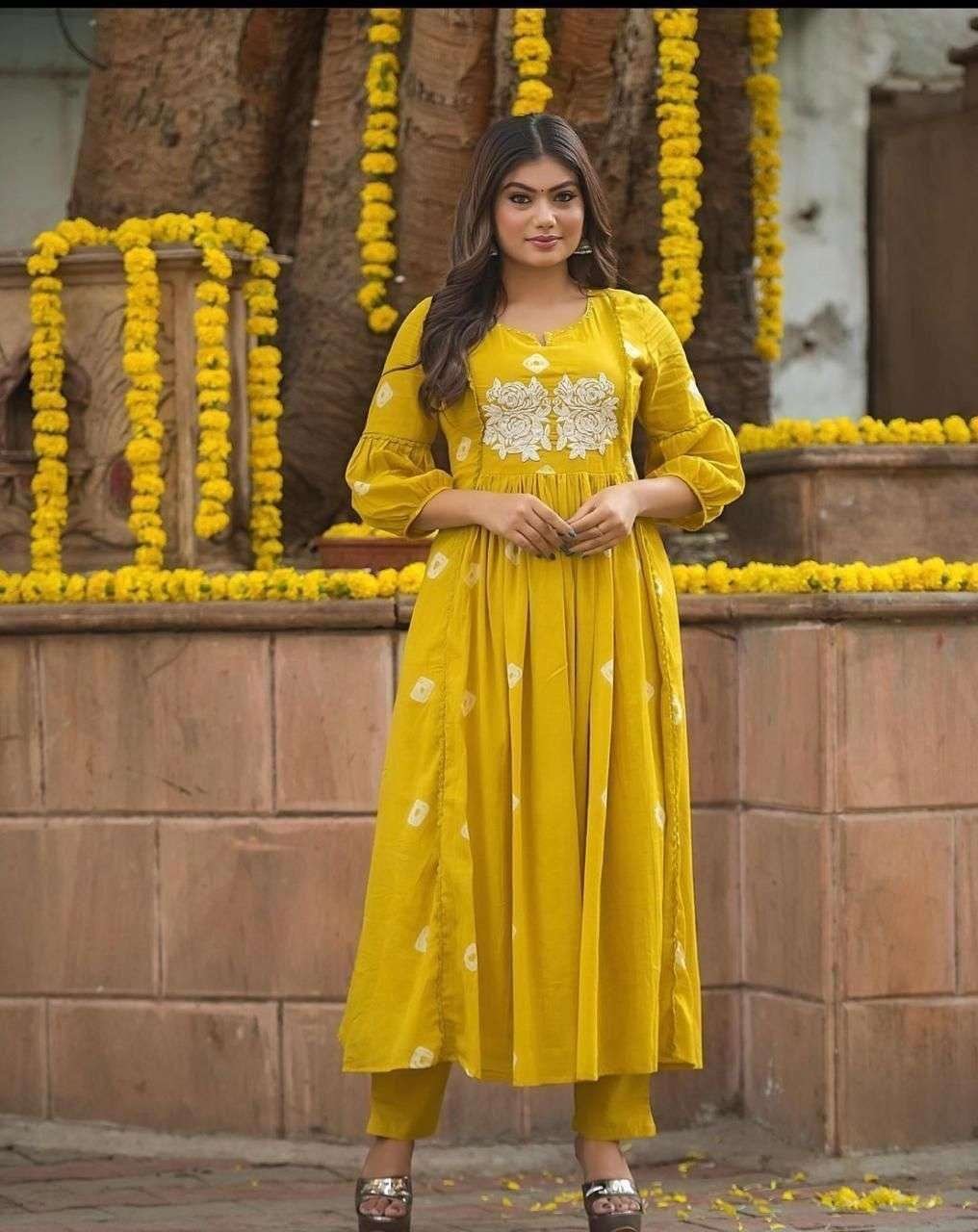 Women’s Cotton Hand Block Printed Anarkali Kurti