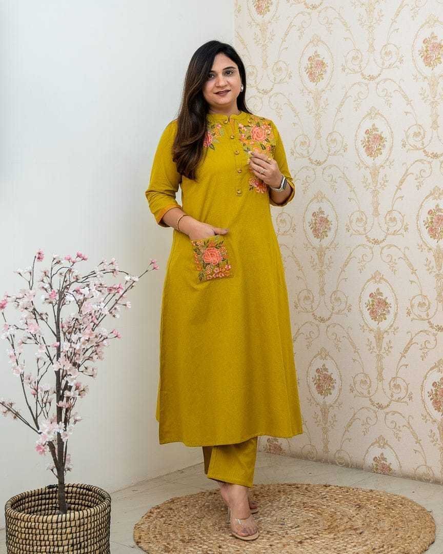 Women’s Cotton Printed Straight Kurti With Pant