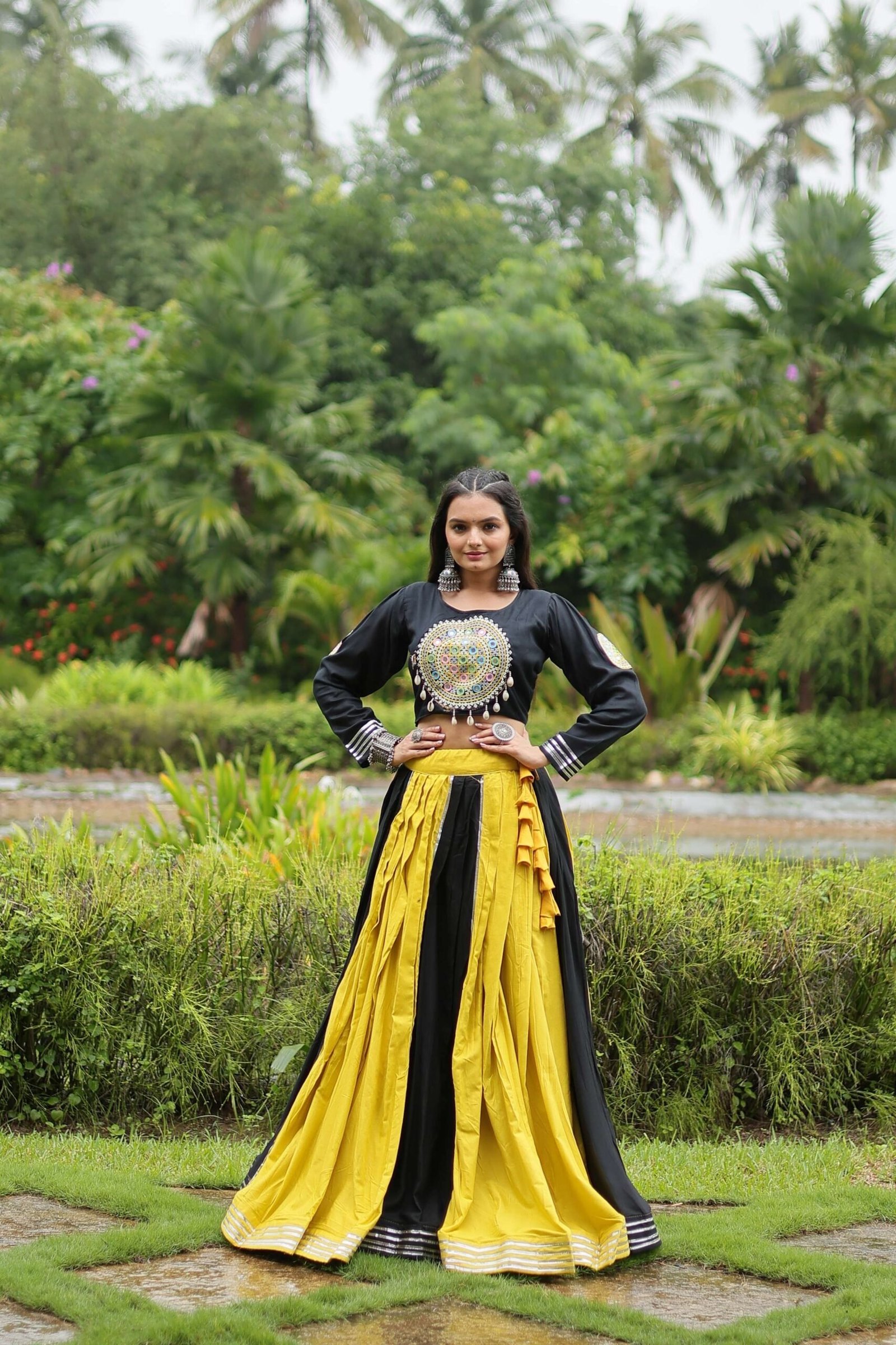 Navratri Designer Rayon Lehenga Choli Set