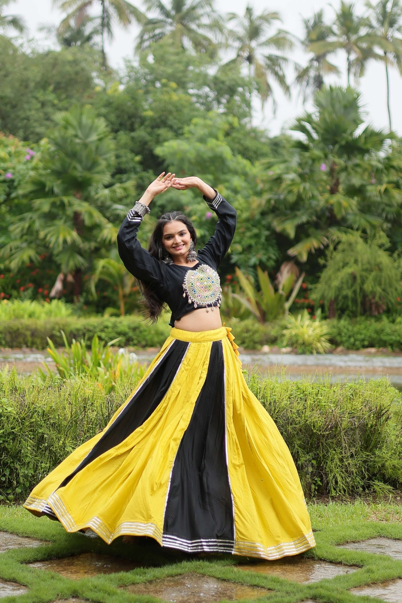 Navratri Designer Rayon Lehenga Choli Set