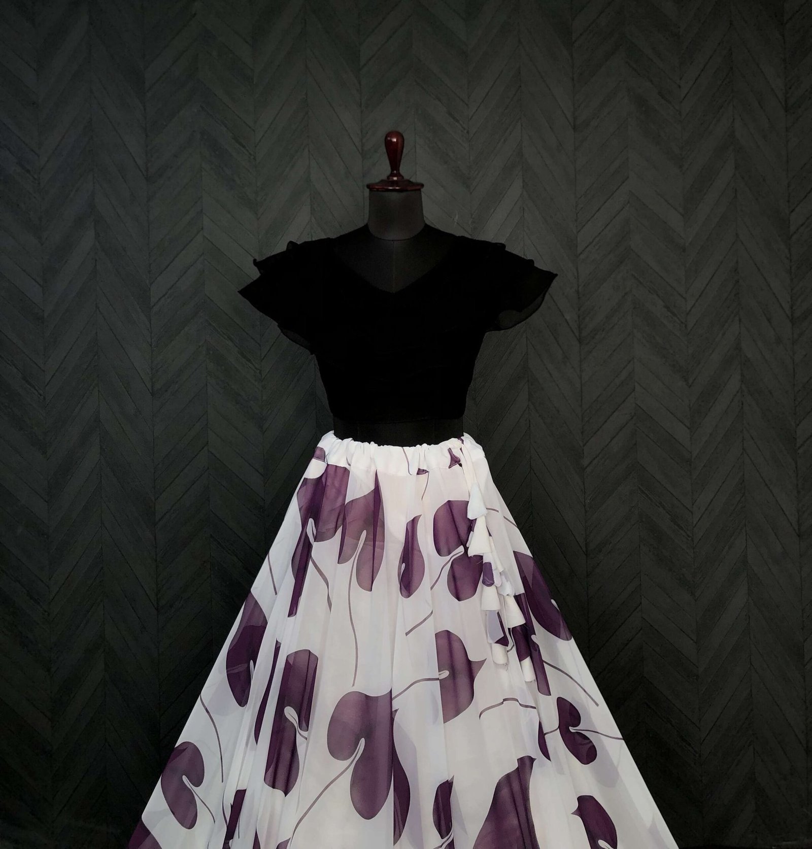 Premium Faux Georgette Digital Print Lehenga with Frill Blouse