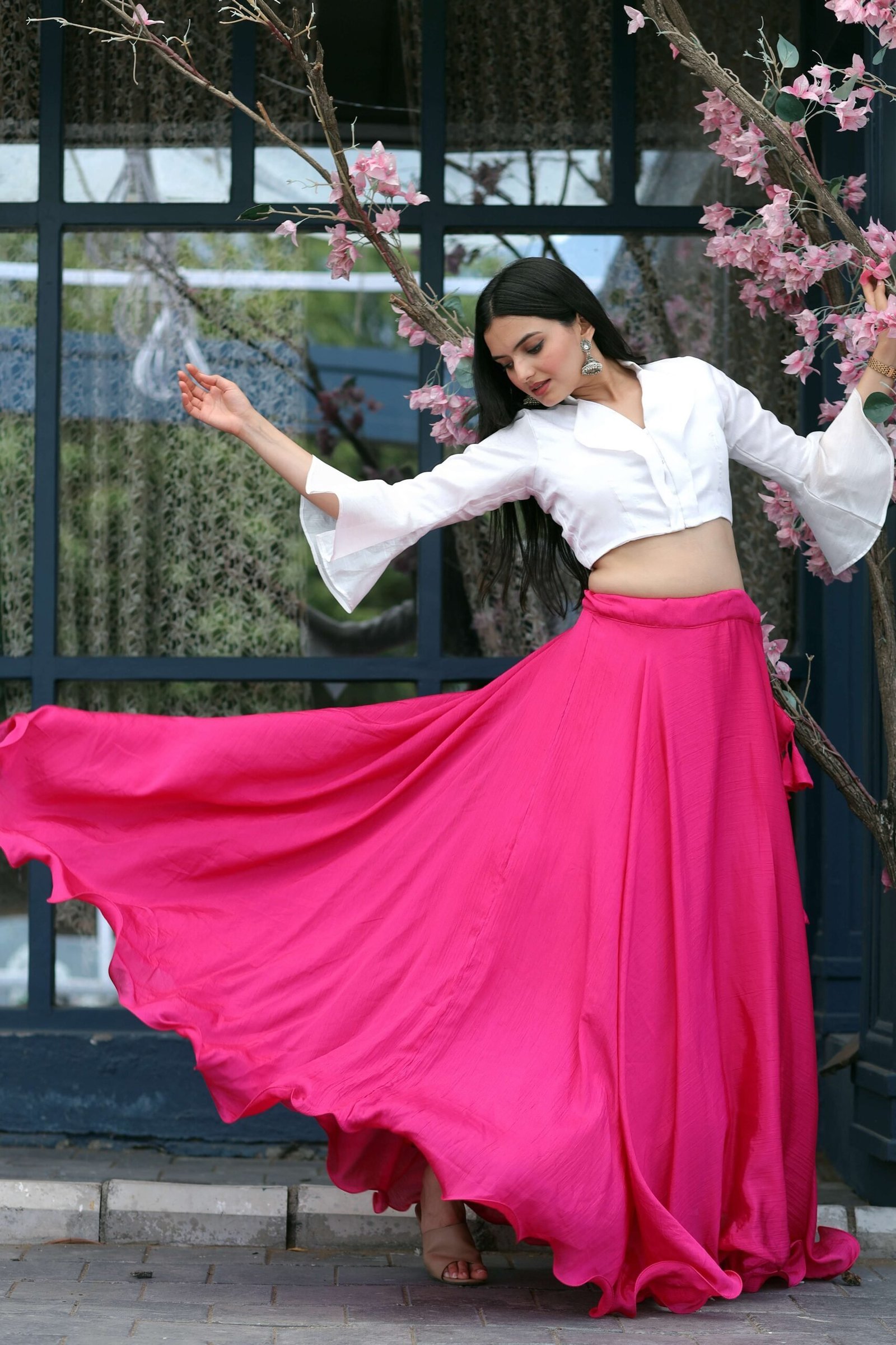 Premium Readymade Chinnon Lehenga with Phantom Silk Designer Blouse