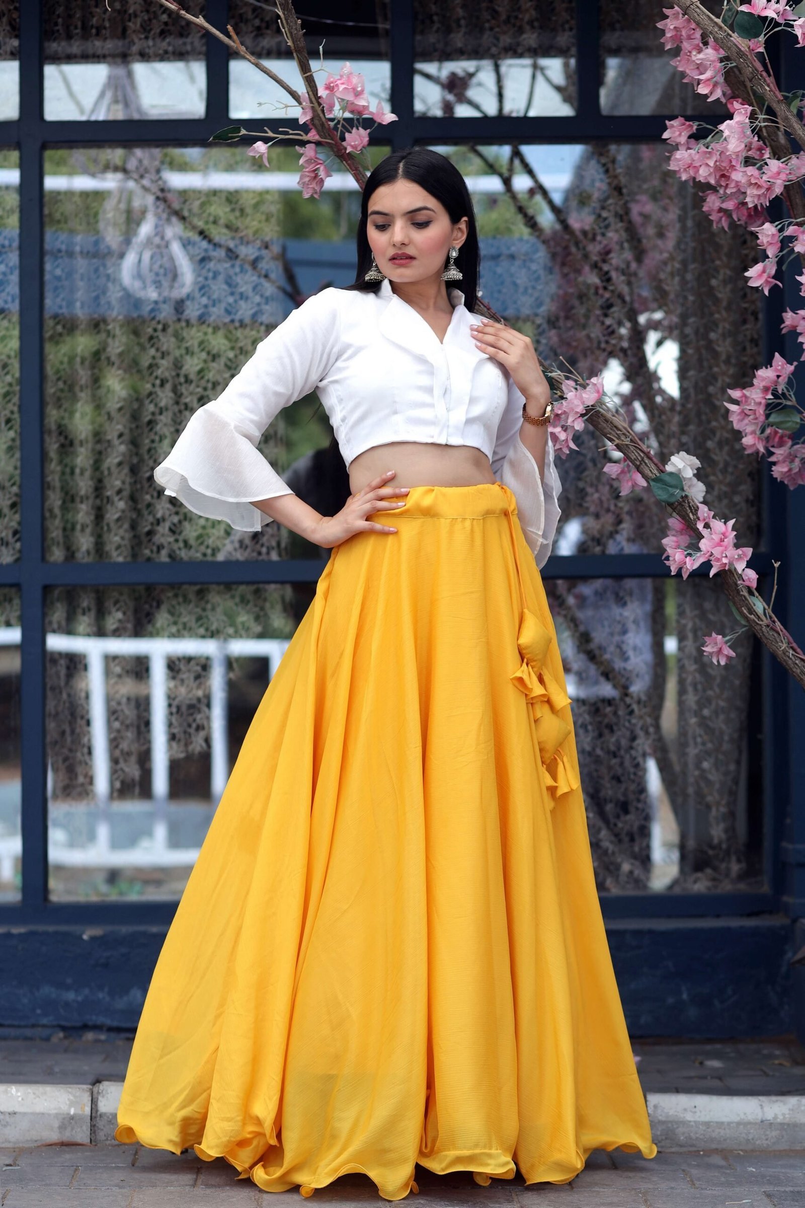 Premium Readymade Chinnon Lehenga with Phantom Silk Designer Blouse