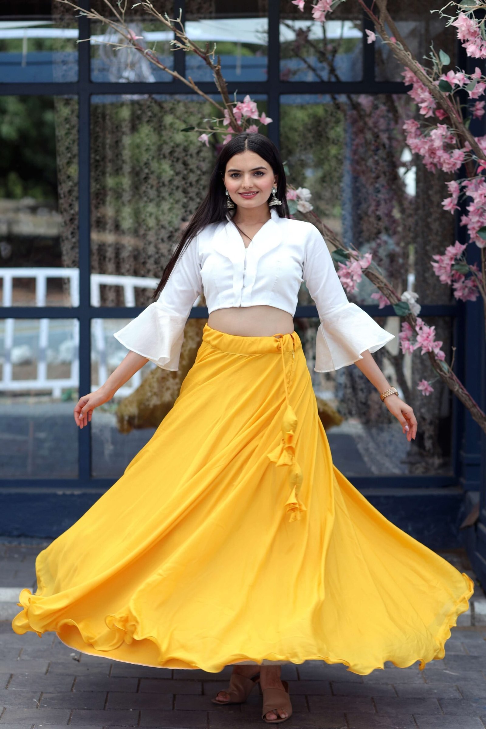 Premium Readymade Chinnon Lehenga with Phantom Silk Designer Blouse