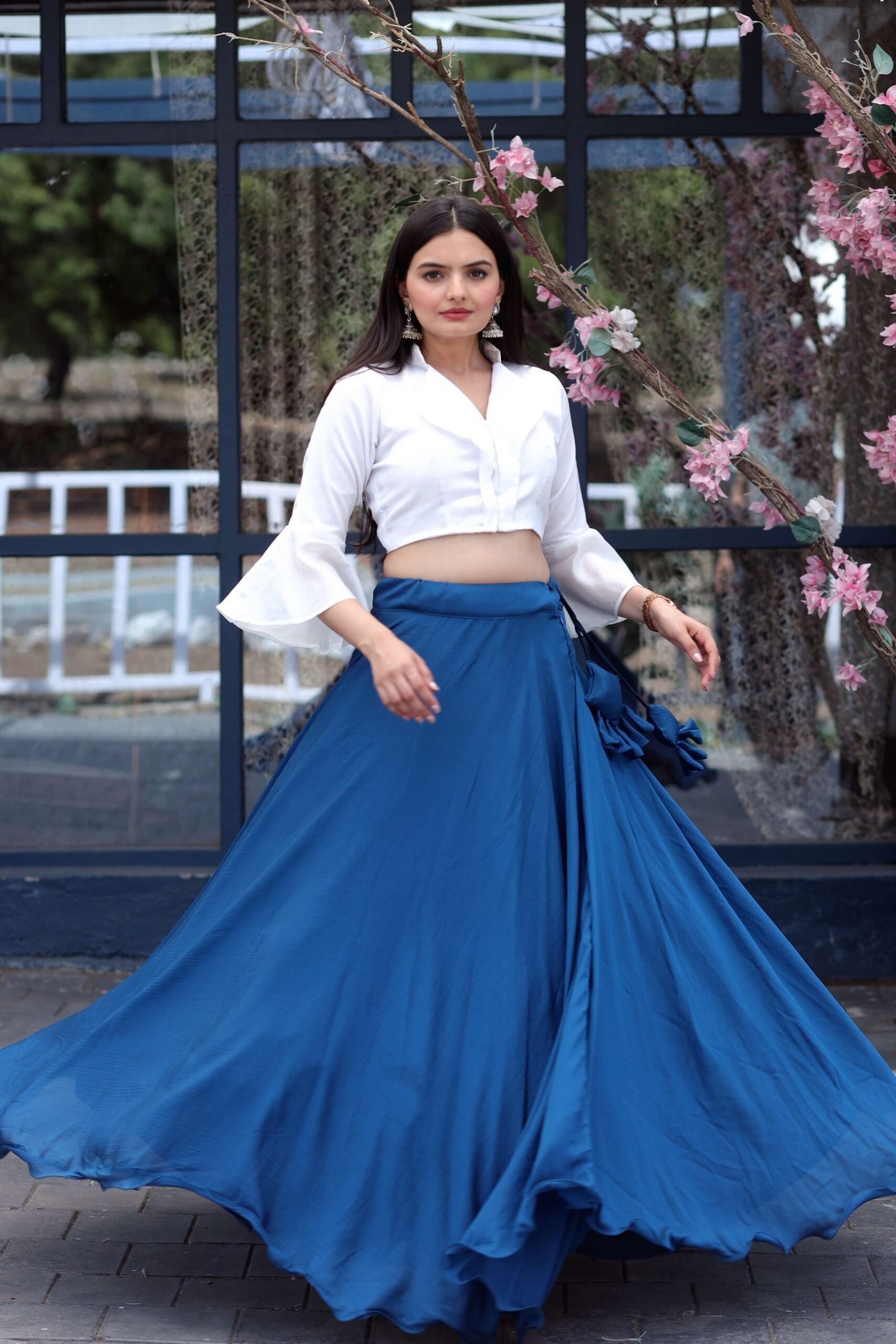 Premium Readymade Chinnon Lehenga with Phantom Silk Designer Blouse