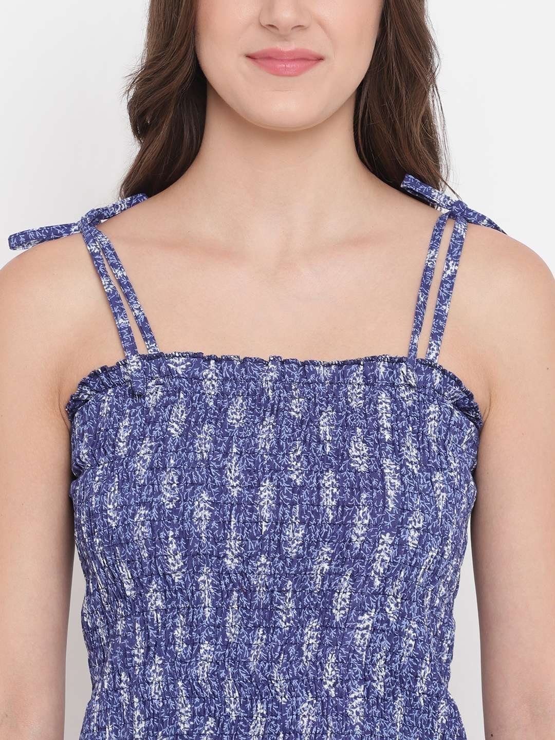 Women’s Rayon Printed Casual Summer Style Tie Shoulder Straps Free Size Tank Top ( Multi10)