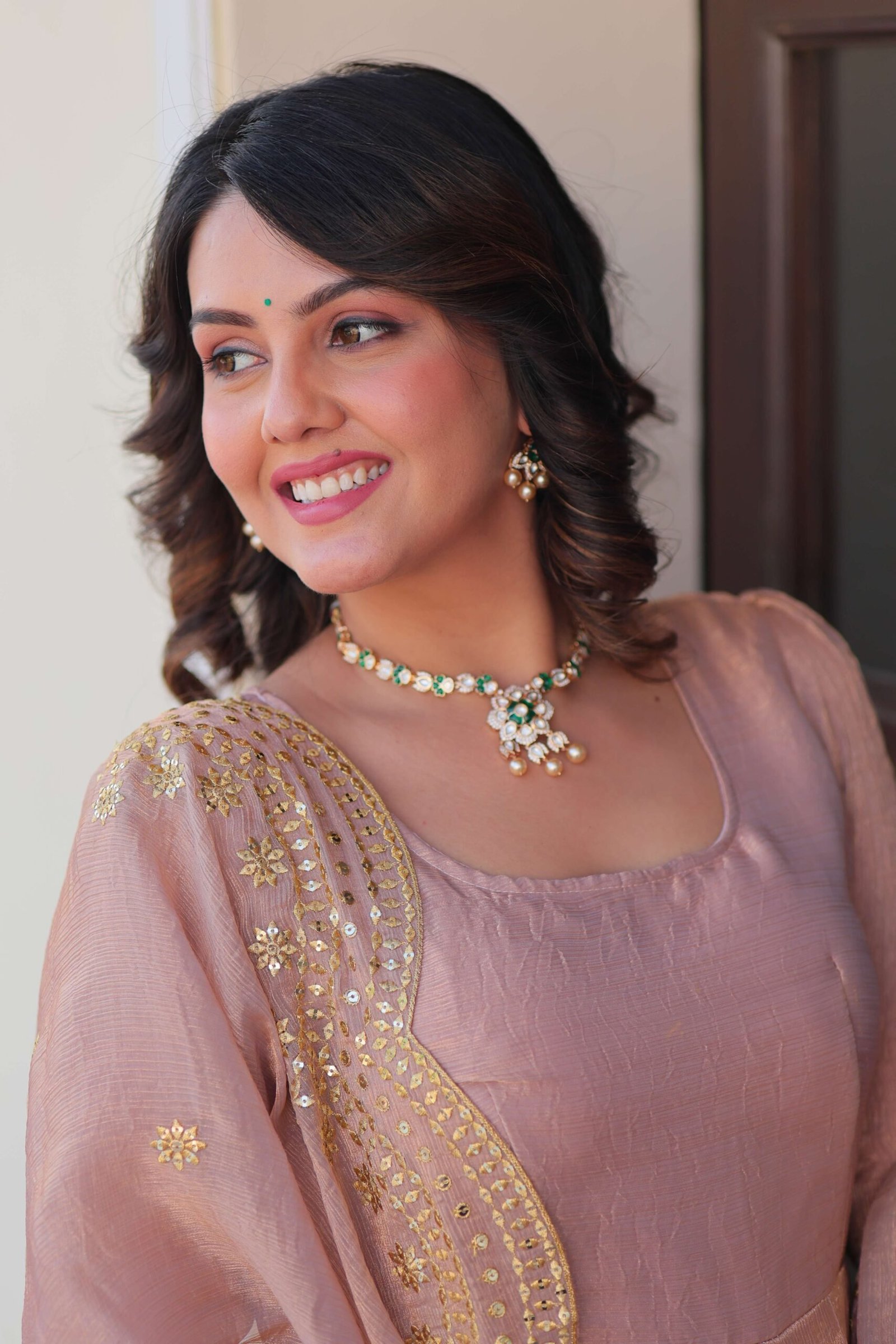 Chiku Premium Fendy Chiffon Gown with Sequins & Zari Embroidered Dupatta ? Elegant Partywear