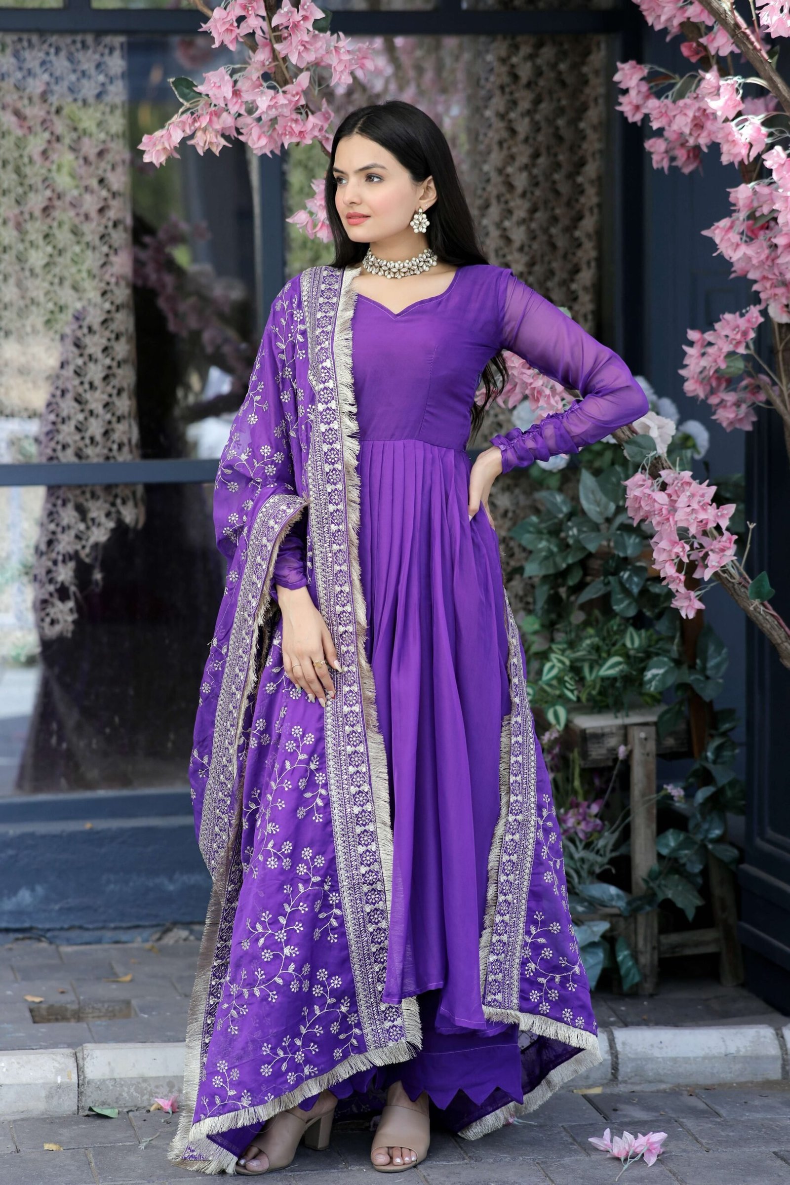 Premium Tebby Silk Top-Plazzo with Embroidered Dupatta ? Designer Ready-to-Wear Set